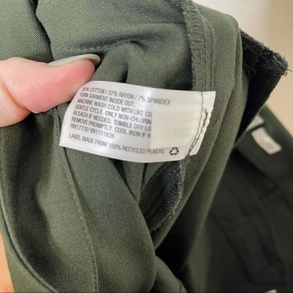A new day Target High Rise Ankle Stretch Pants Army Green 12 - Picture 7 of 7